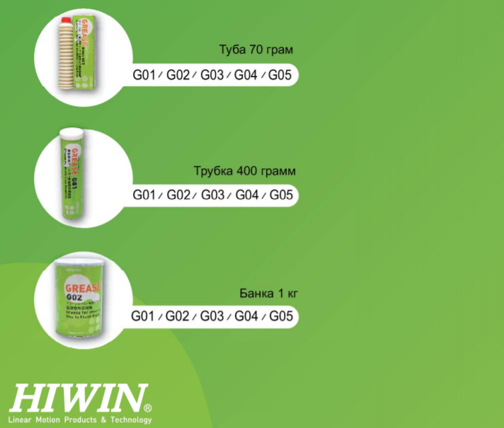 HIWIN润滑脂有五种类型的润滑油介绍